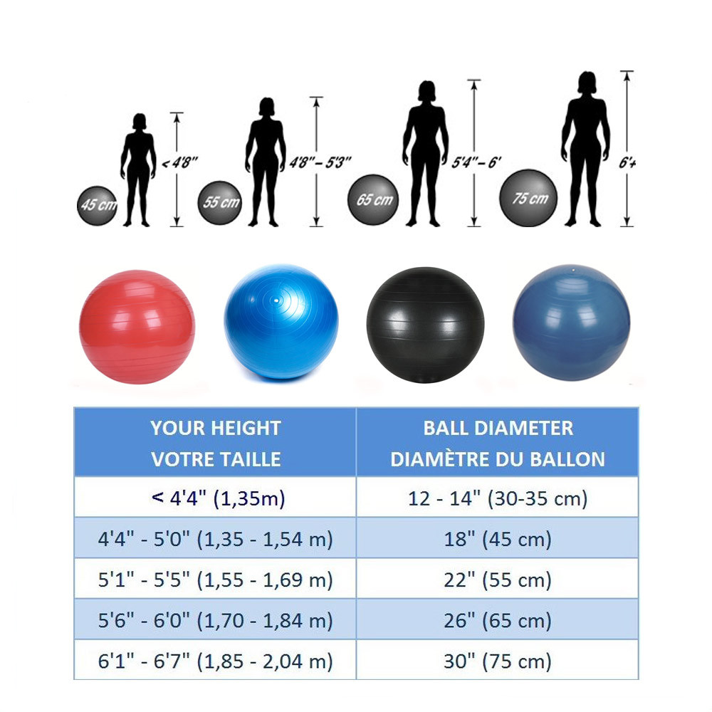 Yoga Exercises Usage And 75 Cm Size Exercises Ball