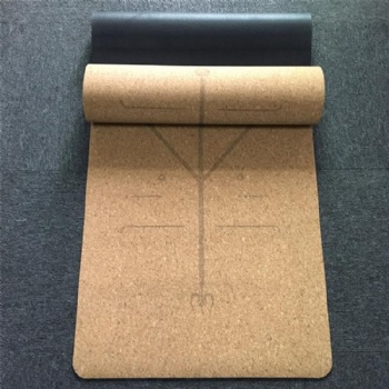Natural rubber cork Material and burlywood Color cork yoga mat