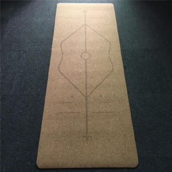  Natural rubber cork Material and burlywood Color cork yoga mat	