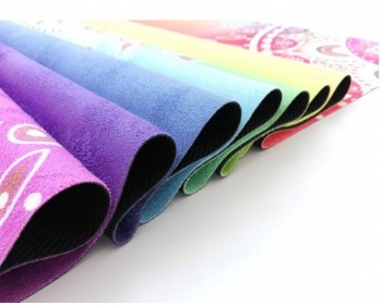  Custom logo eco-friendly luxury anti slip mat indoor exercise workout suede rubber yoga mat	