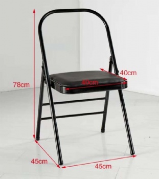  Wholesale Backless metal yoga folding steel chair supplier	